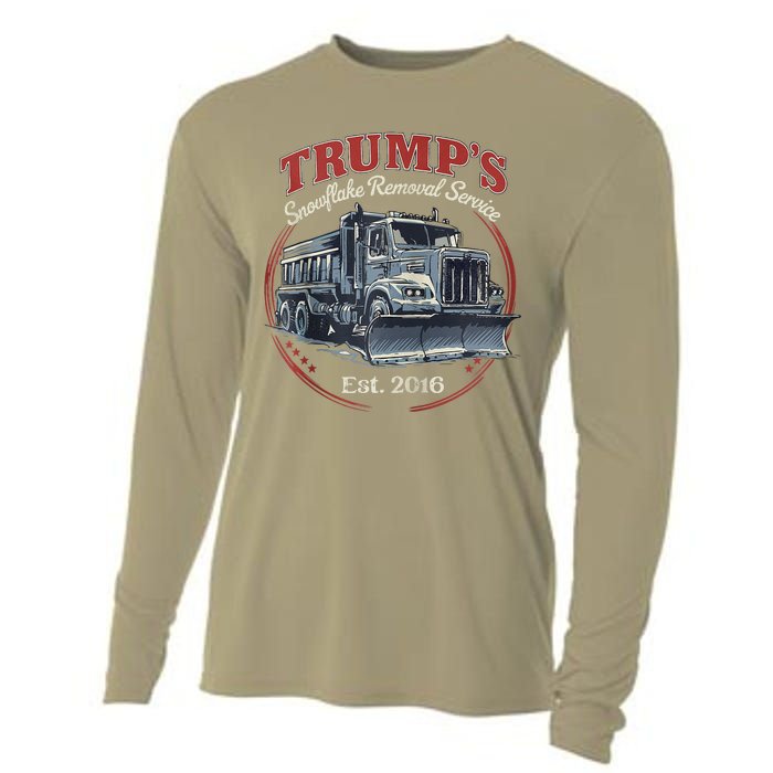 TrumpS Snowflake Removal Service Funny Trump Cooling Performance Long Sleeve Crew