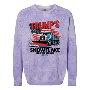 Trumps Snowflake Removal Service Est 2016 Donald Trump Colorblast Crewneck Sweatshirt