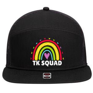 TK Squad Rainbow Transitional Kindergarten Teacher 7 Panel Mesh Trucker Snapback Hat