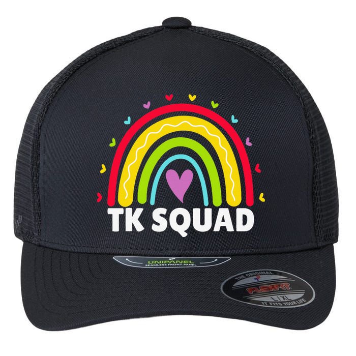 TK Squad Rainbow Transitional Kindergarten Teacher Flexfit Unipanel Trucker Cap