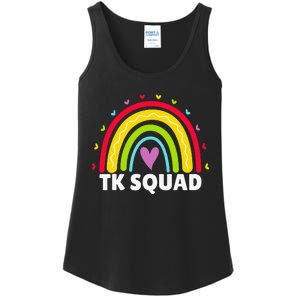 TK Squad Rainbow Transitional Kindergarten Teacher Ladies Essential Tank