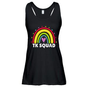 TK Squad Rainbow Transitional Kindergarten Teacher Ladies Essential Flowy Tank