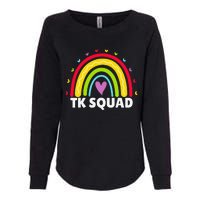 TK Squad Rainbow Transitional Kindergarten Teacher Womens California Wash Sweatshirt