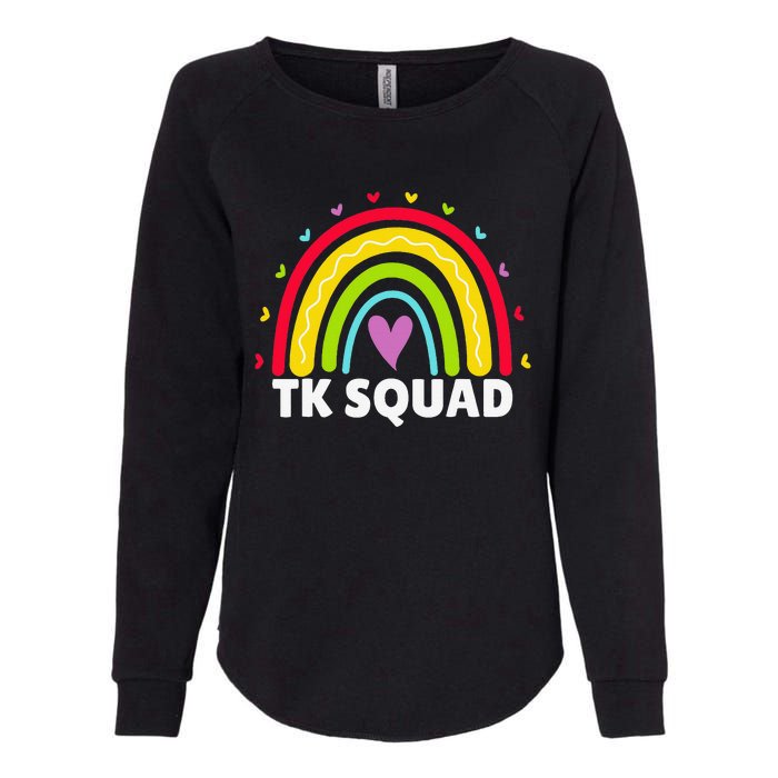 TK Squad Rainbow Transitional Kindergarten Teacher Womens California Wash Sweatshirt