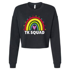 TK Squad Rainbow Transitional Kindergarten Teacher Cropped Pullover Crew