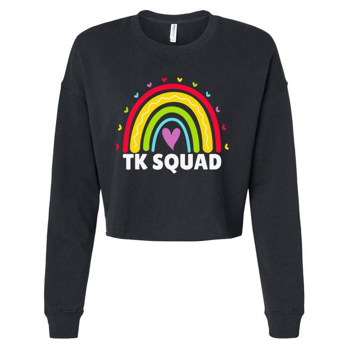 TK Squad Rainbow Transitional Kindergarten Teacher Cropped Pullover Crew