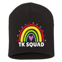 TK Squad Rainbow Transitional Kindergarten Teacher Short Acrylic Beanie