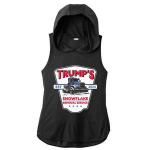 TrumpS Snowflake Removal Service Funny Trump 2024 Ladies PosiCharge Tri-Blend Wicking Draft Hoodie Tank