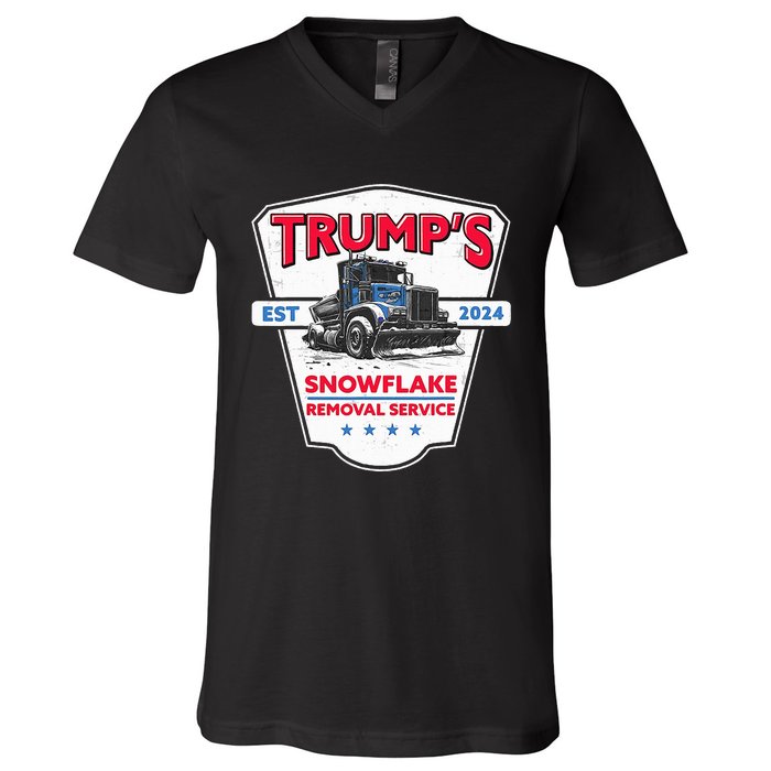 TrumpS Snowflake Removal Service Funny Trump 2024 V-Neck T-Shirt