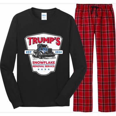 TrumpS Snowflake Removal Service Funny Trump 2024 Long Sleeve Pajama Set