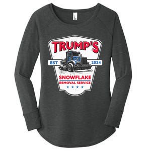 TrumpS Snowflake Removal Service Funny Trump 2024 Women's Perfect Tri Tunic Long Sleeve Shirt