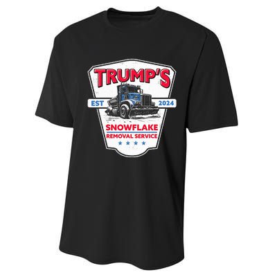 TrumpS Snowflake Removal Service Funny Trump 2024 Performance Sprint T-Shirt