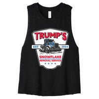 TrumpS Snowflake Removal Service Funny Trump 2024 Women's Racerback Cropped Tank