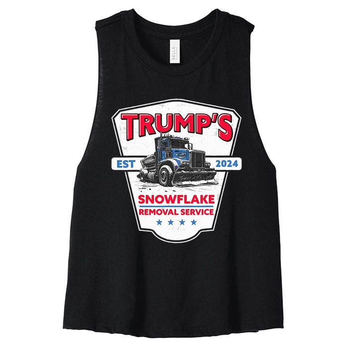 TrumpS Snowflake Removal Service Funny Trump 2024 Women's Racerback Cropped Tank