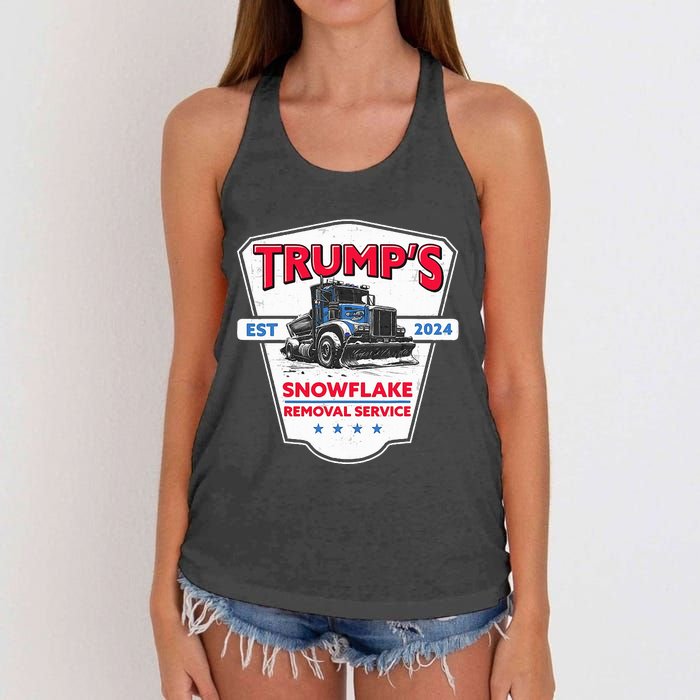 TrumpS Snowflake Removal Service Funny Trump 2024 Women's Knotted Racerback Tank