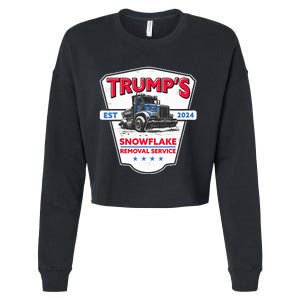 TrumpS Snowflake Removal Service Funny Trump 2024 Cropped Pullover Crew