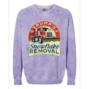 TrumpS Snowflake Removal Service Funny Trump 2024 Colorblast Crewneck Sweatshirt