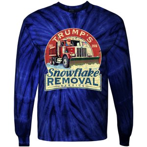 TrumpS Snowflake Removal Service Funny Trump 2024 Tie-Dye Long Sleeve Shirt