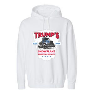 TrumpS Snowflake Removal Service Funny Trump 2024 Garment-Dyed Fleece Hoodie