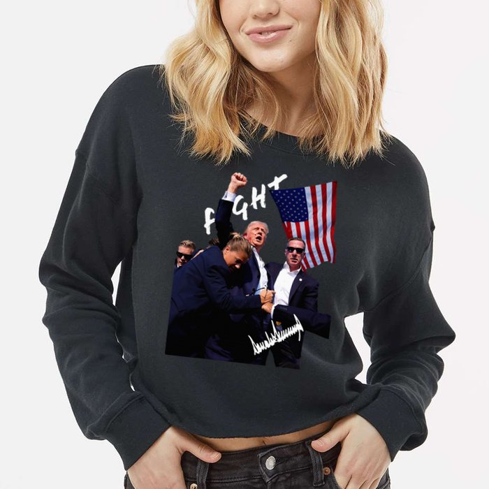 Trump Signature Rally Edition Cropped Pullover Crew