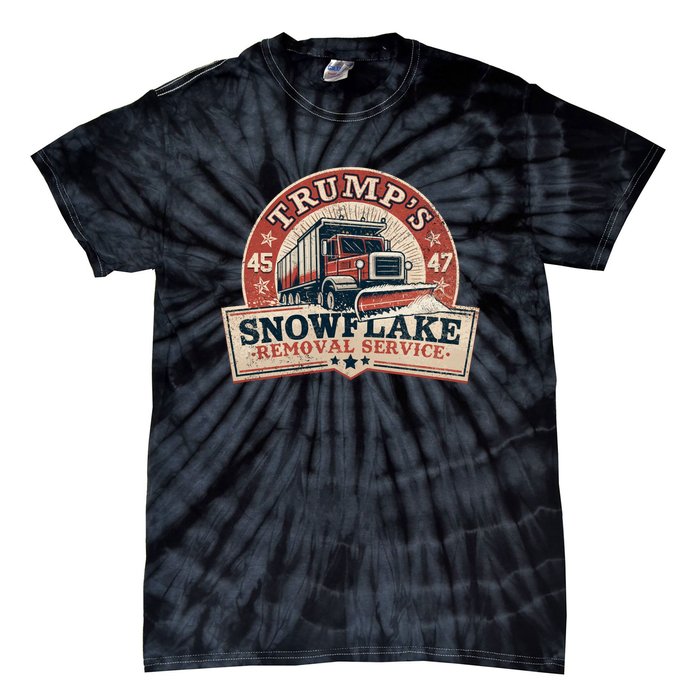 TrumpS Snowflake Removal Service Funny Trump Vintage Tie-Dye T-Shirt