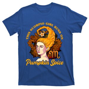 This Scorpio Runs On Pumpkin Spice Funny Birthday Gift Meaningful Gift T-Shirt