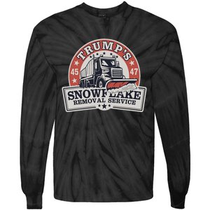 TrumpS Snowflake Removal Service Funny Trump Tie-Dye Long Sleeve Shirt