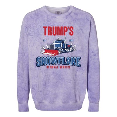 TrumpS Snowflake Removal Service Funny Trump 2024 Colorblast Crewneck Sweatshirt