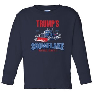 TrumpS Snowflake Removal Service Funny Trump 2024 Toddler Long Sleeve Shirt