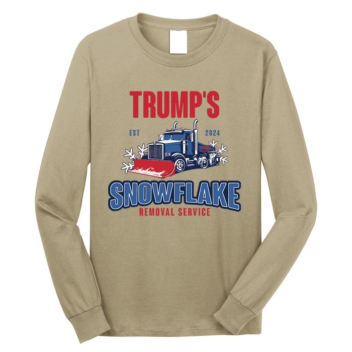 TrumpS Snowflake Removal Service Funny Trump 2024 Long Sleeve Shirt