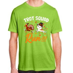 Trot Squad Run Thanksgiving Cat Turkey Running Runner Cute Gift Adult ChromaSoft Performance T-Shirt