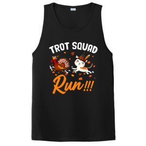 Trot Squad Run Thanksgiving Cat Turkey Running Runner Cute Gift PosiCharge Competitor Tank