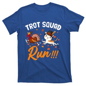 Trot Squad Run Thanksgiving Cat Turkey Running Runner Cute Gift T-Shirt