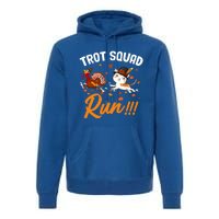 Trot Squad Run Thanksgiving Cat Turkey Running Runner Cute Gift Premium Hoodie