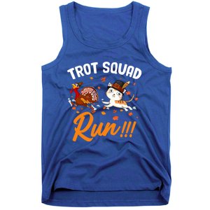 Trot Squad Run Thanksgiving Cat Turkey Running Runner Cute Gift Tank Top