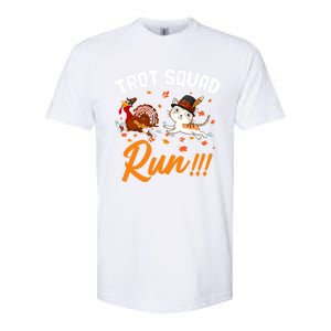 Trot Squad Run Thanksgiving Cat Turkey Running Runner Cute Gift Softstyle CVC T-Shirt