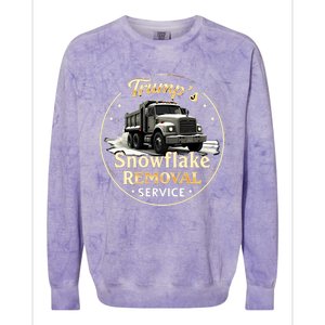 TrumpS Snowflake Removal Service Truck Humor Colorblast Crewneck Sweatshirt