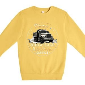 TrumpS Snowflake Removal Service Truck Humor Premium Crewneck Sweatshirt