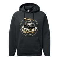 TrumpS Snowflake Removal Service Truck Humor Performance Fleece Hoodie