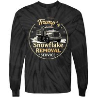 TrumpS Snowflake Removal Service Truck Humor Tie-Dye Long Sleeve Shirt