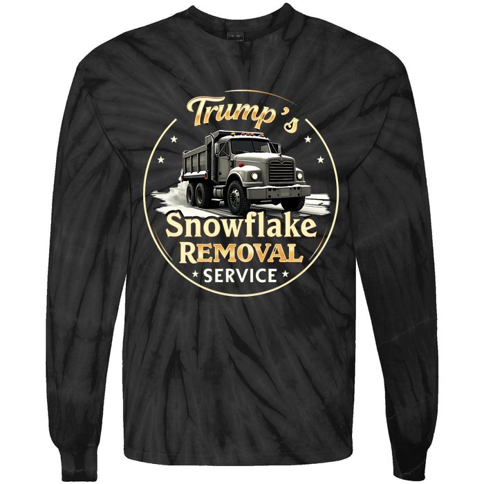 TrumpS Snowflake Removal Service Truck Humor Tie-Dye Long Sleeve Shirt