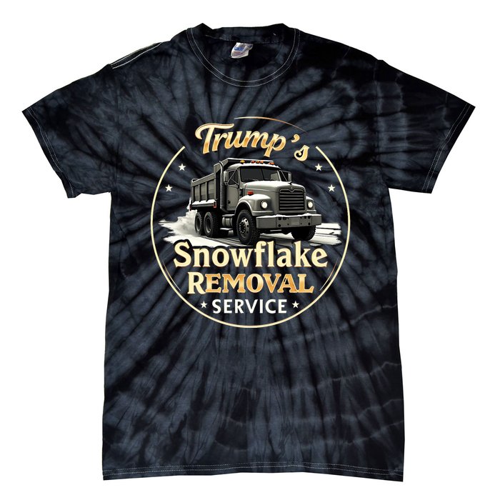 TrumpS Snowflake Removal Service Truck Humor Tie-Dye T-Shirt