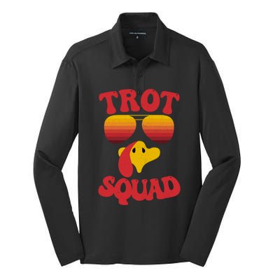 Trot Squad Running Turkey Sunglasses Thanksgiving Costume Great Gift Silk Touch Performance Long Sleeve Polo