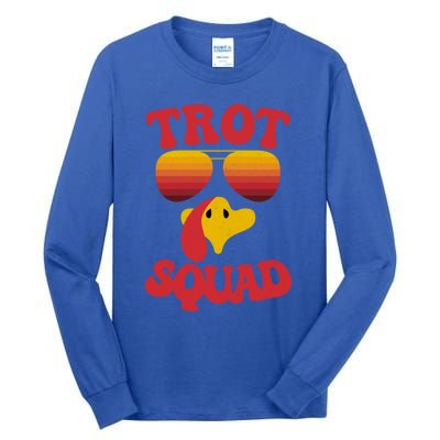 Trot Squad Running Turkey Sunglasses Thanksgiving Costume Great Gift Tall Long Sleeve T-Shirt