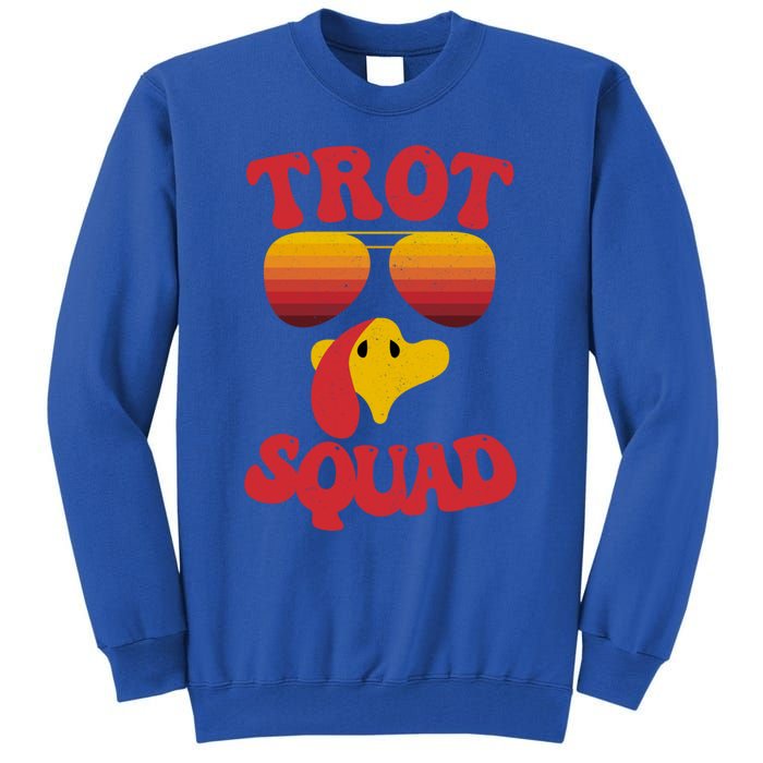 Trot Squad Running Turkey Sunglasses Thanksgiving Costume Great Gift Tall Sweatshirt