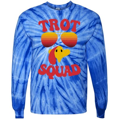 Trot Squad Running Turkey Sunglasses Thanksgiving Costume Great Gift Tie-Dye Long Sleeve Shirt