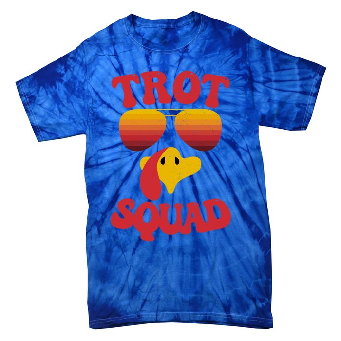 Trot Squad Running Turkey Sunglasses Thanksgiving Costume Great Gift Tie-Dye T-Shirt