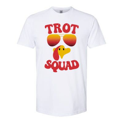 Trot Squad Running Turkey Sunglasses Thanksgiving Costume Great Gift Softstyle CVC T-Shirt