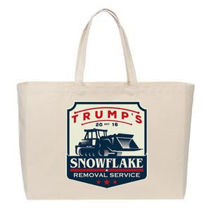 TrumpS Snowflake Removal Service Cotton Canvas Jumbo Tote