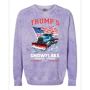 Trumps Snowflake Removal Service Est 2016 Donald Trump Colorblast Crewneck Sweatshirt